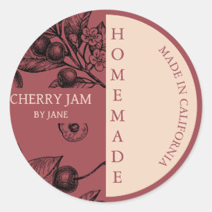 Adesivo Cherry Jam Modern Business Label