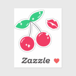 Adesivo cherry kiss love