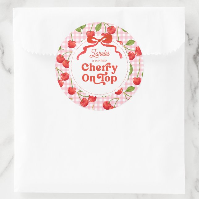 Adesivo Cherry no Top Birthday Sticker (Bolsa)