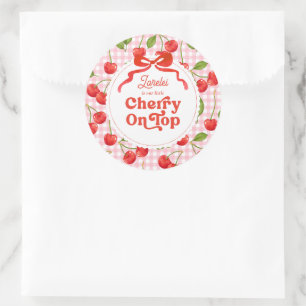 Adesivo Cherry no Top Birthday Sticker