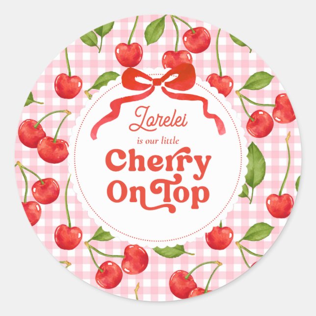 Adesivo Cherry no Top Birthday Sticker (Frente)