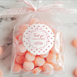 Adesivo Cherry no topo Arco rosa Red Baby Girl Chá