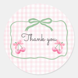 Adesivo Cherry On Top Birday Round Sticker