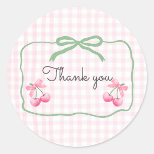 Adesivo Cherry On Top Birday Round Sticker