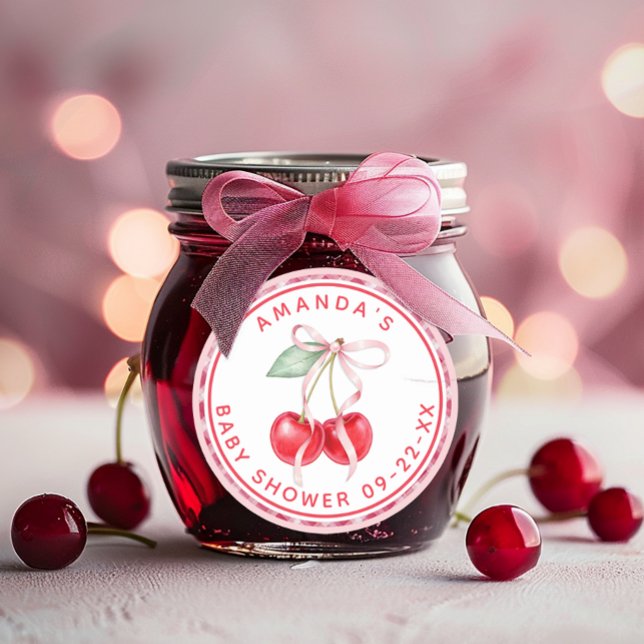 Adesivo Cherry on Top Coquette Baby Chá de Bebê (Favor Sticker)