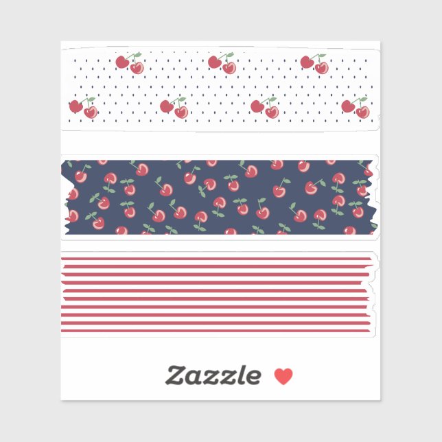 Adesivo Cherry Pattern Washi Tape (Folha)