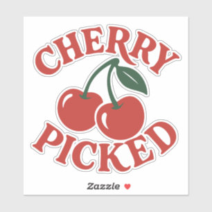 Adesivo Cherry Picated Trendy Retro Fruta Graphic