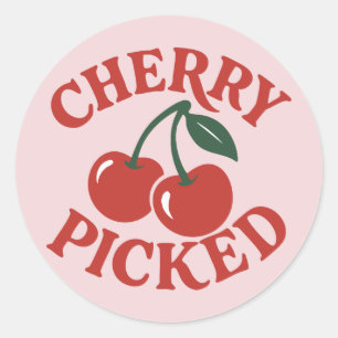 Adesivo Cherry Picated Trendy Retro Fruta Party Graphic