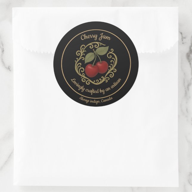 Adesivo Cherry Radiance – Artisan Jam Label (Bolsa)