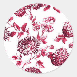 Adesivo Cherry Red Vintage Floral Toile No.2
