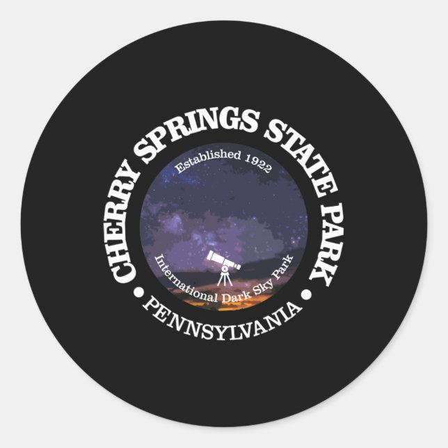 Adesivo Cherry Springs State Park Shirt Funny Hiking 1922  (Frente)