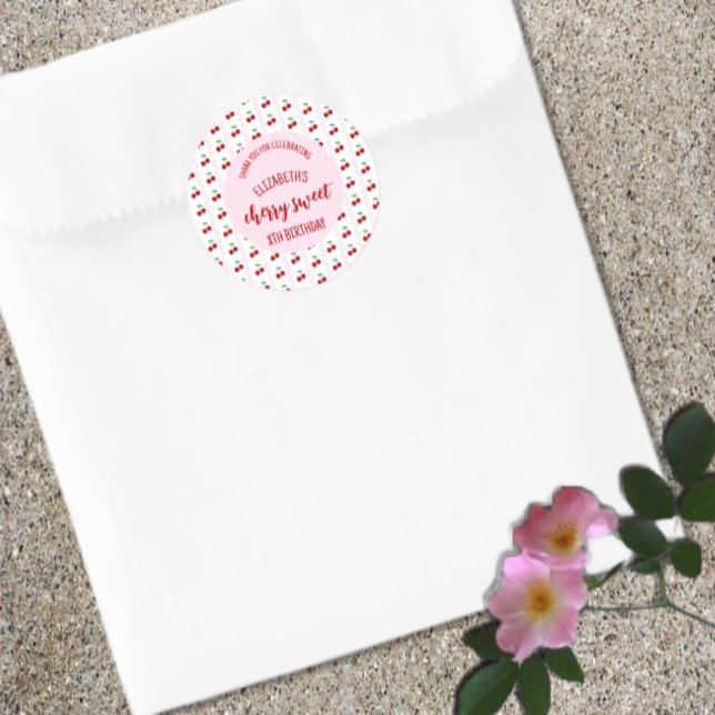 Adesivo Cherry Sweet Birthday (Criador carregado)