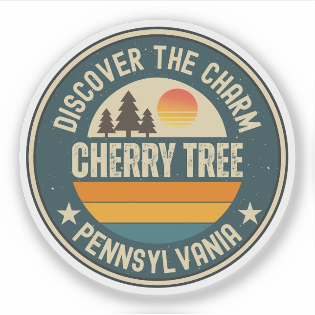 Adesivo Cherry Tree, Pennsylvania (Frente)