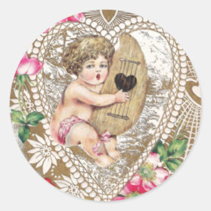 Adesivo Cherub Fazendo Ilustração Harp