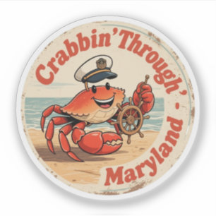 Adesivo Chesapeake Charm_ Maryland Capitão Vintage