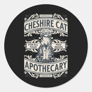 Adesivo Cheshire Cat - Alice No Wonderland Vintage Book De