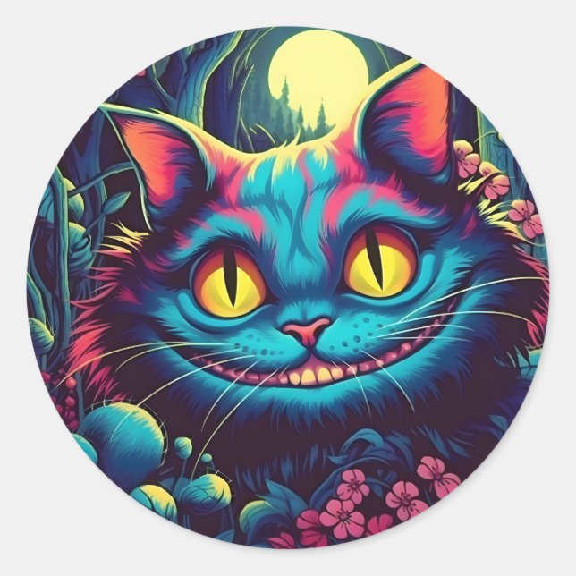 Adesivo Cheshire Cat Sorrindo Alice no País das Maravilhas (Frente)