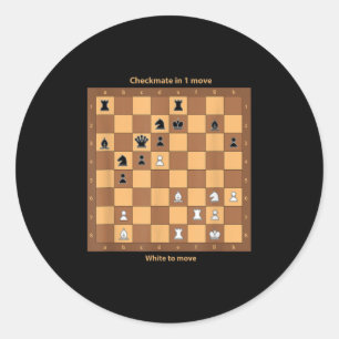 Adesivo Chess Checkmate, Basta Jogar Chess Citando Gráfico