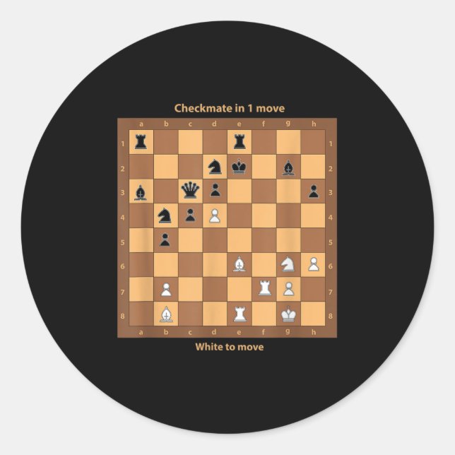 Adesivo Chess Checkmate, Basta Jogar Chess Citando Gráfico (Frente)