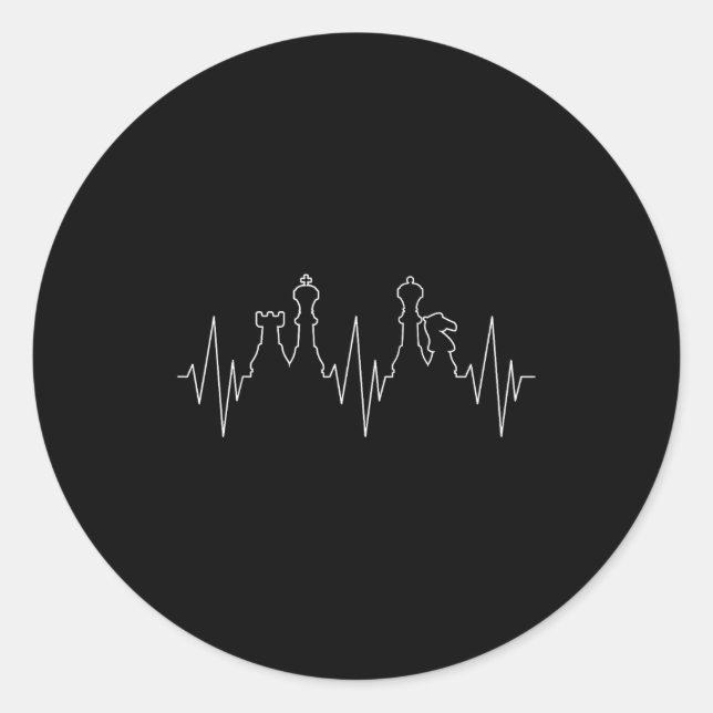 Adesivo Chess Heartbeat Chess Master Chess Club  (Frente)