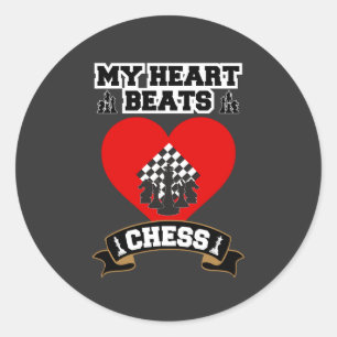 Adesivo Chess Hearts Strategy Game Love Passion