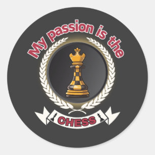 Adesivo Chess King Laurel Crown Passion Strategy Power