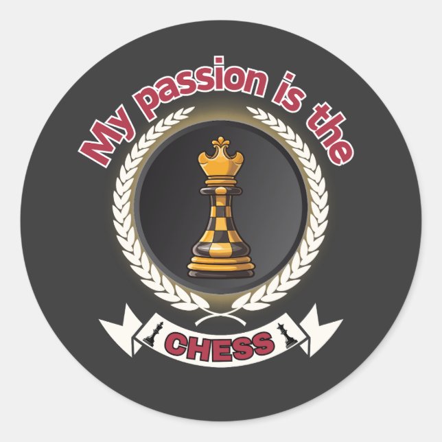 Adesivo Chess King Laurel Crown Passion Strategy Power (Frente)