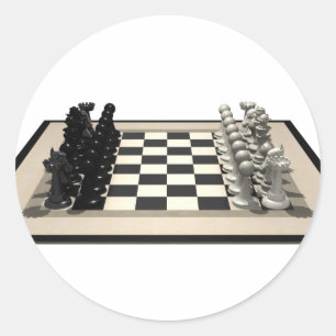 Adesivo Chessboard com peças de xadrez: