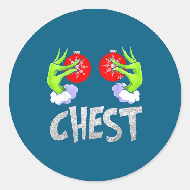 Adesivo Chest Nuts Matching Chestnuts Christmas Snow Coupl (Frente)