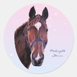 Adesivo Chestnut Horse com White Star