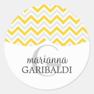 Adesivo Chevron amarelo e moderno personalizado