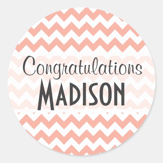 Adesivo Chevron de Pêssego Profundo; zigzag (Frente)