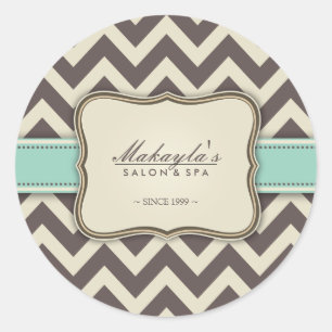 Adesivo Chevron elegante Brown moderno, verde e bege