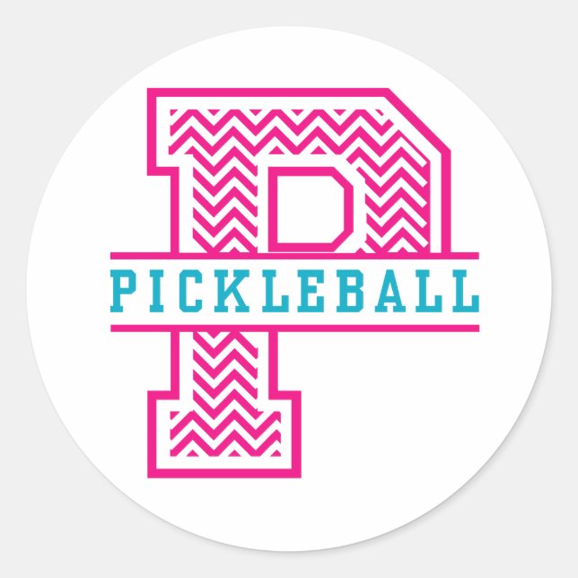 Adesivo Chevron P é para Pickleball (Frente)