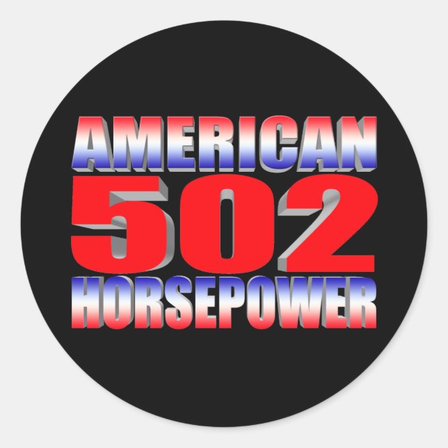 Adesivo Chevy 502 grande bloco Muscle Car (Frente)