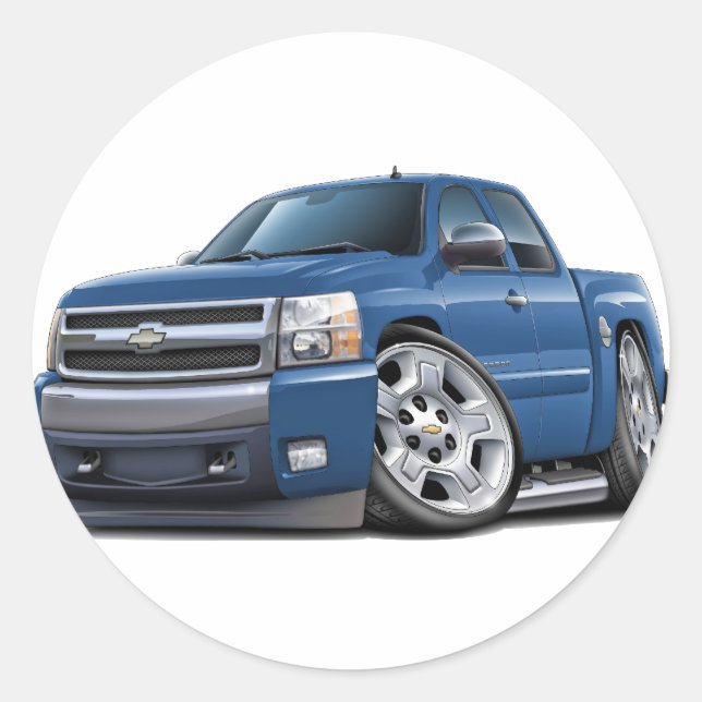 Adesivo Chevy Silverado Blue Granite Extended Cab (Frente)