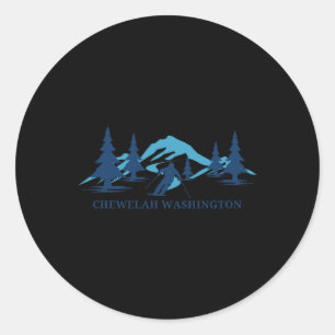 Adesivo Chewelah Washington Ski Resort Skiier