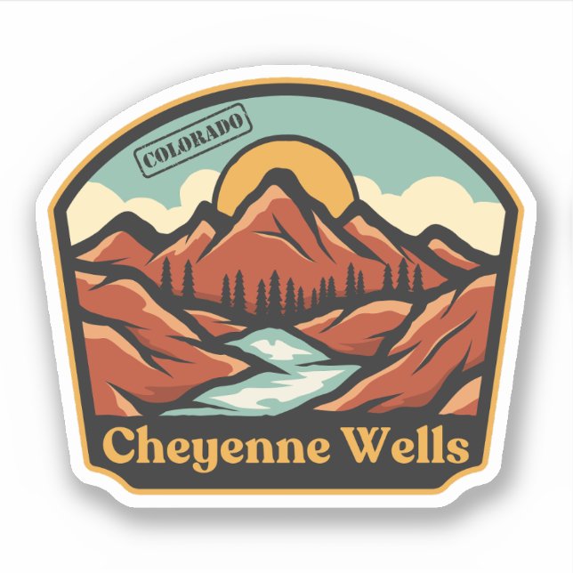 Adesivo Cheyenne Wells, Colorado (Frente)