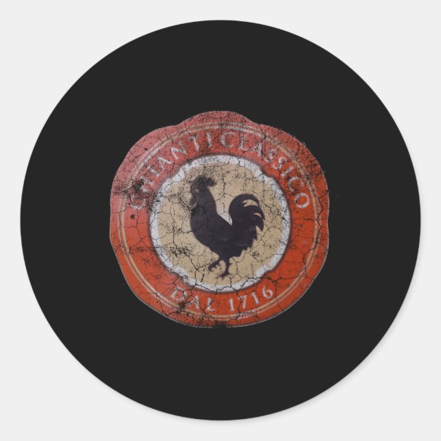 Adesivo Chianti O Emblem - Rótulo italiano do vinho tinto (Frente)