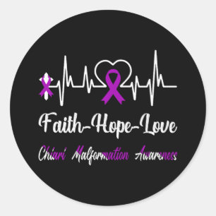 Adesivo Chiari Malformation Awarness Hearbeat Christian