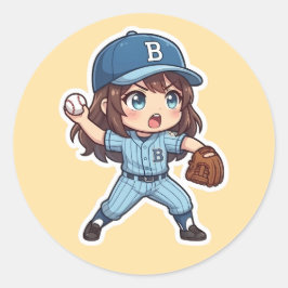 Adesivo Chibi Baseball Edição 2026 - Lançador Stride