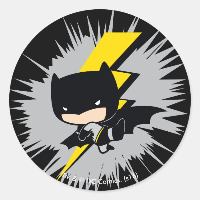 Adesivo Chibi Batman Lightning Kick (Frente)