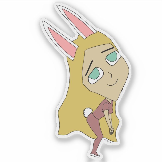 Adesivo chibi bunnygirl (Frente)