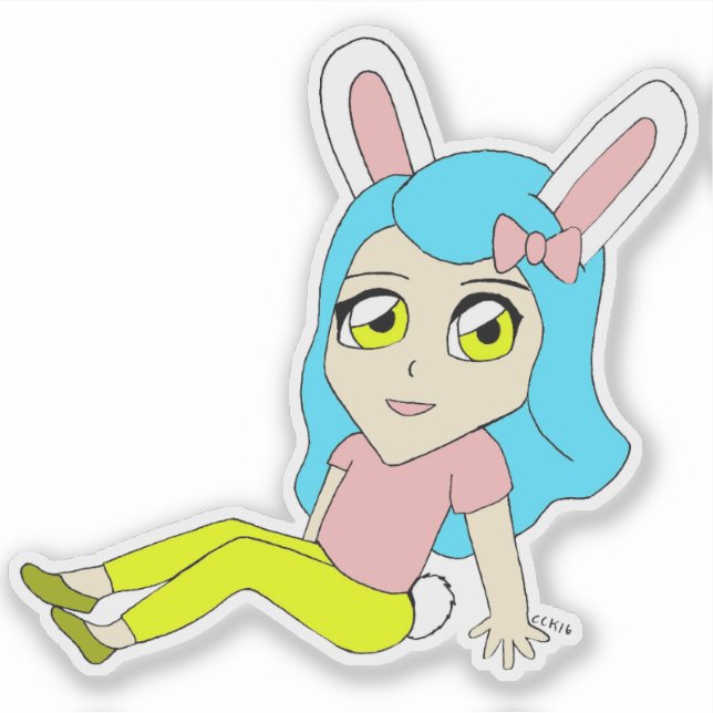 Adesivo chibi bunnygirl (Frente)