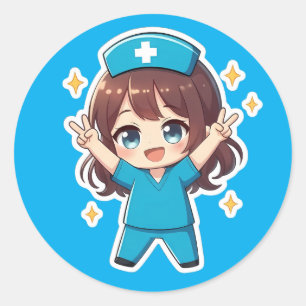 Adesivo Chibi Enfermeira Original 2.0 - Espírito de Vitóri