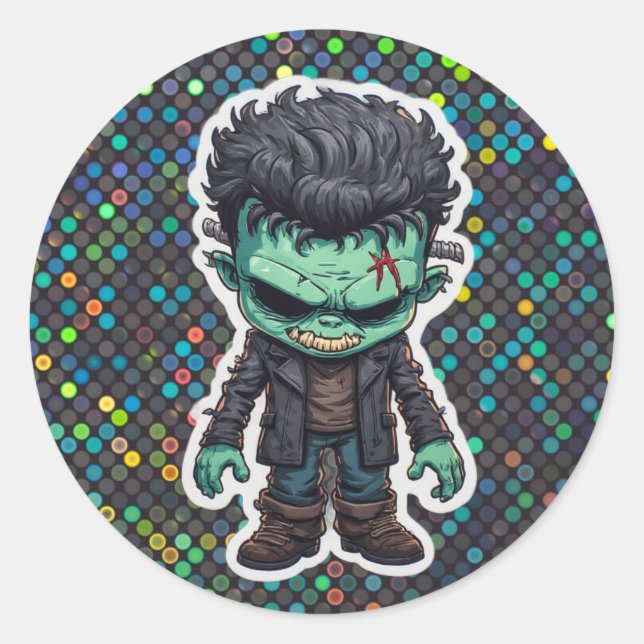 Adesivo Chibi Frankenstein Monster Cartoon Sticker (Frente)