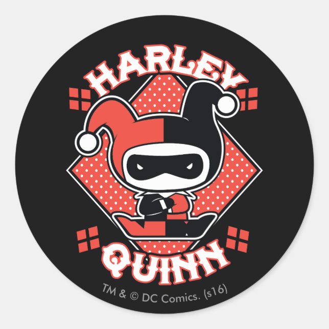 Adesivo Chibi Harley Quinn Splits (Frente)