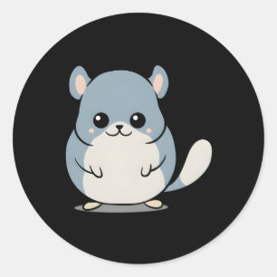 Adesivo Chibi Kawaii Chinchilla Animal Rodent Selvagem