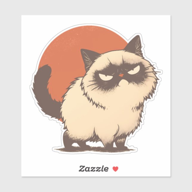 Adesivo Chibi Meme Anime Gato Rumpy (Folha)