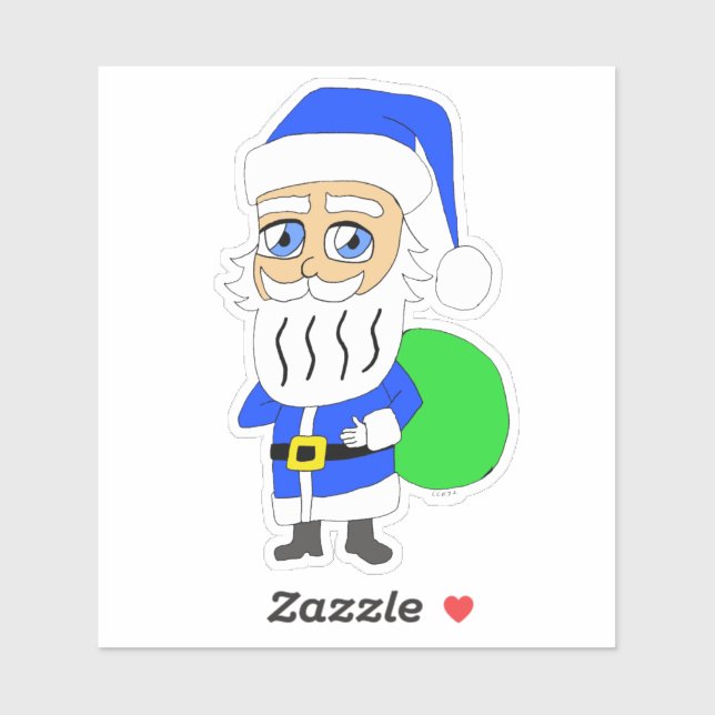 Adesivo chibi Santa Claus (Folha)